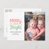 可愛い写真のクリカラフルスモダンマス シーズンポストカード (正面/裏面)