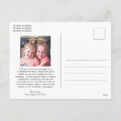 可愛い写真のクリカラフルスモダンマス シーズンポストカード (裏面)