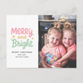 可愛い写真のクリカラフルスモダンマス シーズンポストカード (正面)