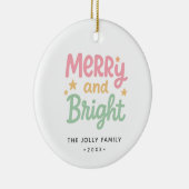 可愛い写真のクリカラフルスモダンマス セラミックオーナメント (右)