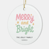 可愛い写真のクリカラフルスモダンマス セラミックオーナメント (左)