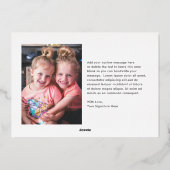 可愛い写真のクリカラフルスモダンマス 箔シーズンカード (裏面)