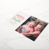 可愛い写真のクリカラフルスモダンマス 箔シーズンカード (回転した状態)