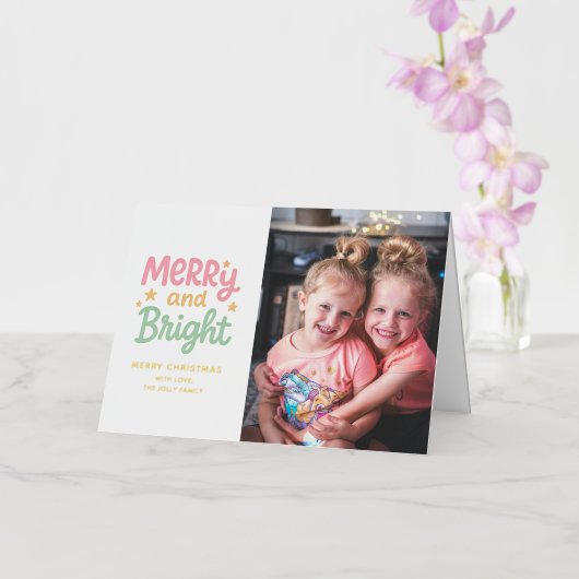 可愛い写真のクリカラフルスモダンマス 箔シーズンカード (蘭)