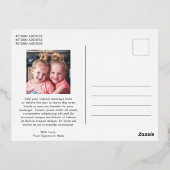 可愛い写真のクリカラフルスモダンマス 箔シーズンポストカード (裏面)