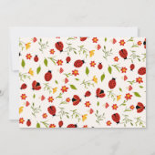 可愛い写真の私たちの小さなラディバグガール誕生日 招待状 (裏面)