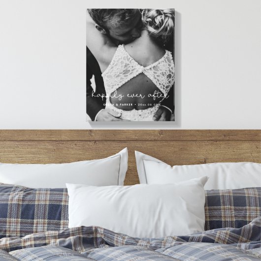 可愛い写真を撮った後お洒落も楽し結婚く キャンバスプリント (インサイチュ (寝室))