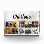 可愛い写真コラージュ最高のママエバー母記念 フォトブロック (正面)