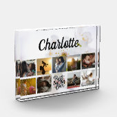 可愛い写真コラージュ最高のママエバー母記念 フォトブロック (左)