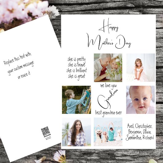 可愛い写真コラージュ私たちは愛おばあちゃん母の日 シーズンカード