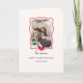 可愛い写真ハート夫妻バレンタインカード シーズンカード (正面)