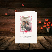 可愛い写真ハート夫妻バレンタインカード シーズンカード