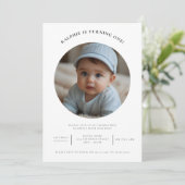 可愛い写真ミニマル生誕会 招待状 (スタンド正面)