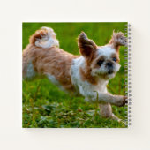 可愛い写真ランニングシーズー（犬）の頭犬 ノートブック (裏面)