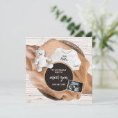 可愛い写真妊娠が待てる 案内状 (スタンド正面)