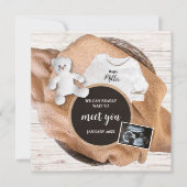 可愛い写真妊娠が待てる 案内状 (正面)