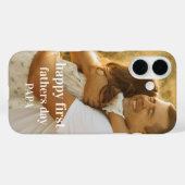 可愛い写真幸せファースト・ファーザー・デイ・パパ Case-Mate iPhoneケース (裏面 (横))