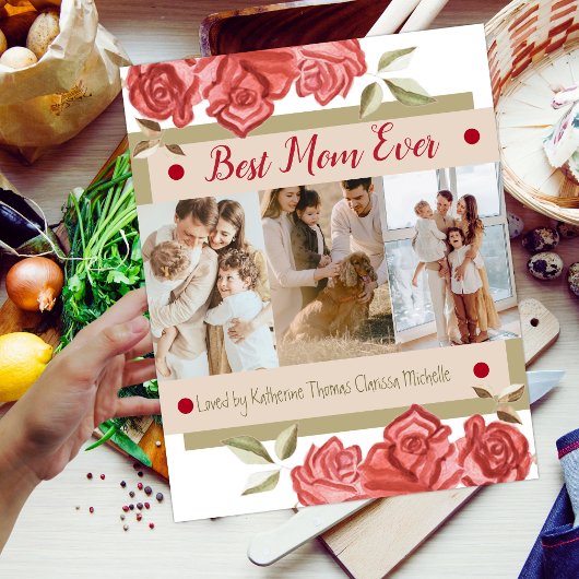 可愛い写真最高の母母の母の日写真レッジ ポスター