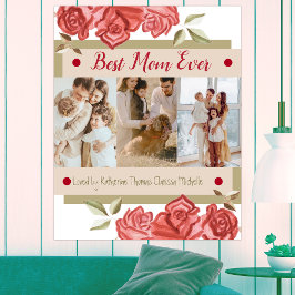 可愛い写真最高の母母の母の日写真レッジ ポスター