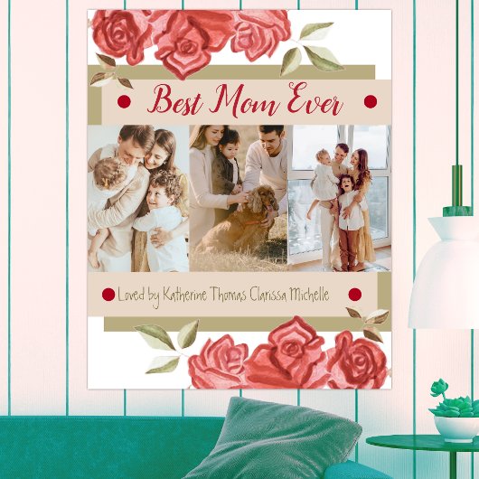 可愛い写真最高の母母の母の日写真レッジ ポスター