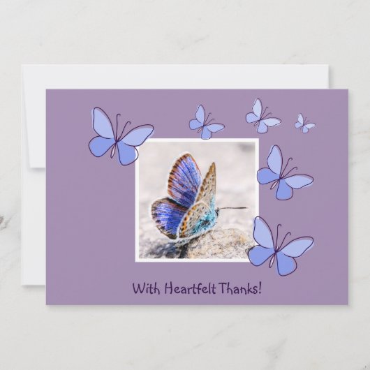 可愛い写真 – 心の底から感謝してい!サンキューカード 招待状 (正面)