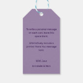 可愛い写真 – 心の底から感謝してい!サンキュー ギフトタグ (裏面)