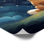 可愛い凝視ペンブロークコーギ ポスター (角)