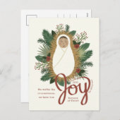 可愛い出生エレガントジョイベビーイエズクリスマス シーズンポストカード (正面/裏面)