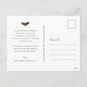 可愛い出生エレガントジョイベビーイエズクリスマス シーズンポストカード (裏面)