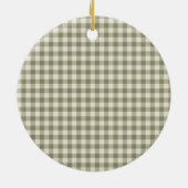 可愛い初めてのクリスマス結婚したの緑 セラミックオーナメント (裏面)