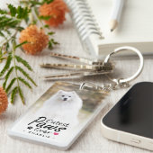 可愛い前足のペットの写真ドッグ恋人キープサケ キーホルダー (正面右)