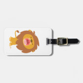 可愛い力強いライオンの漫画の荷物タグ ラゲッジタグ (正面横)