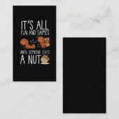 可愛い動物おもしろいの齧歯目のナッツリリス 名刺 (正面/裏面)