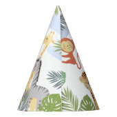 可愛い動物と最初の誕生日パーティーハット。 パーティーハット (裏面)