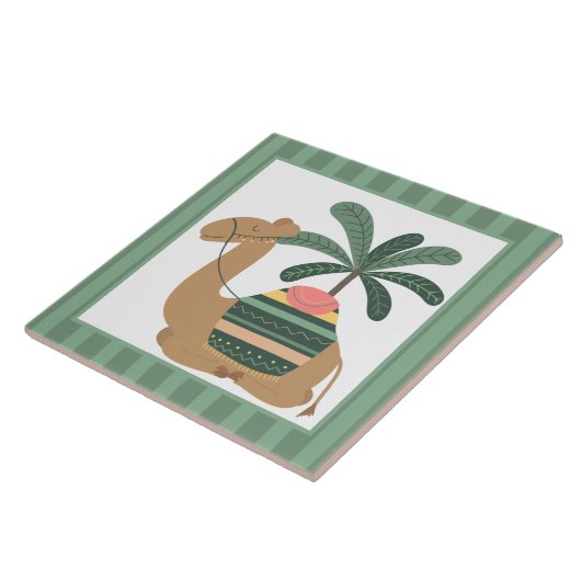 可愛い動物のキャメルのデカール陶磁器タイルを作る タイル (側面)