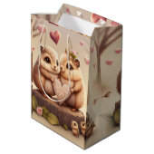 可愛い動物の愛ミディアム抱き枕 ミディアムペーパーバッグ (裏面アングル)
