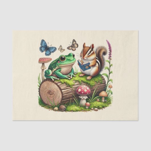 可愛い動物好きの切り離し 薄葉紙 (正面)