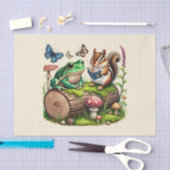 可愛い動物好きの切り離し 薄葉紙 (クラフト)