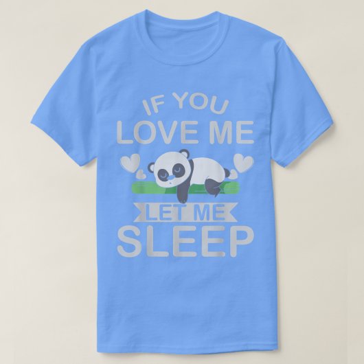 可愛い動物愛者PJ眠るパンダ熊 Tシャツ (デザイン正面)