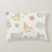 可愛い動物柄の枕 アクセントクッション (正面)