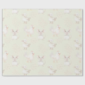 可愛い動物淡い色のたち ラッピングペーパー (フラット)