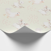 可愛い動物淡い色のたち ラッピングペーパー (角)