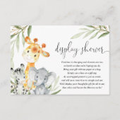 可愛い動物男女兼用がシャワーインサート エンクロージャーカード (正面)