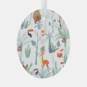 可愛い動物:熱帯林のドードル。 ガラスオーナメント (正面右)