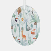 可愛い動物:熱帯林のドードル。 ガラスオーナメント (正面左)