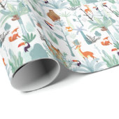 可愛い動物：熱帯林のドードル。 ラッピングペーパー (ロールコーナー)