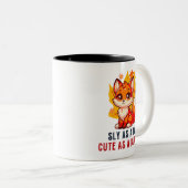 可愛い動物tシャツのキツネの恋人tギフト母 ツートーンマグカップ (正面右)