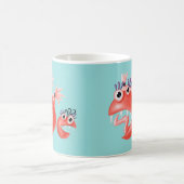 可愛い化け熱狂する物のおもしろい子供 コーヒーマグカップ (中央)