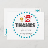 可愛い化感謝してい物君の誕生日パーティー用はがき ポストカード (正面/裏面)