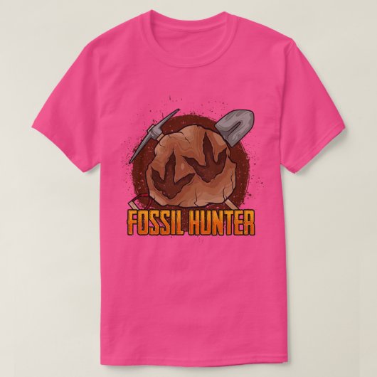 可愛い化石ハンター古生物学の恐竜 Tシャツ (デザイン正面)